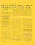 Labor analysis of proposition 1 warns it could erase thousands of jobs, 1973