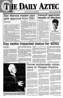 The Daily Aztec: Friday 03/11/1988