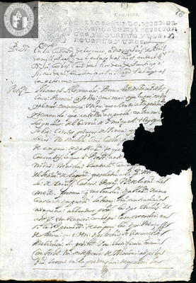 Urrutia de Vergara Papers, page 76, folder 16, volume 2, 1693