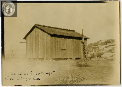 Teacher's cottage, 1915