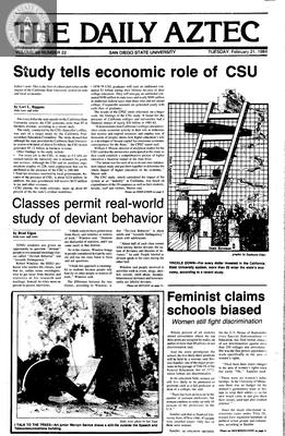 The Daily Aztec: Tuesday 02/21/1984