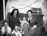 Lionel Van Deerlin with his wife and three children