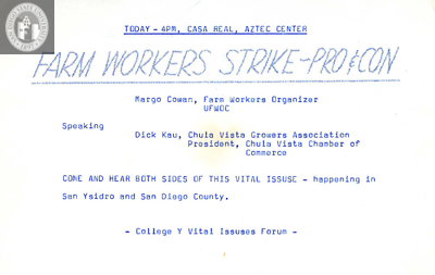 Farm Workers Strike - Pro and Con