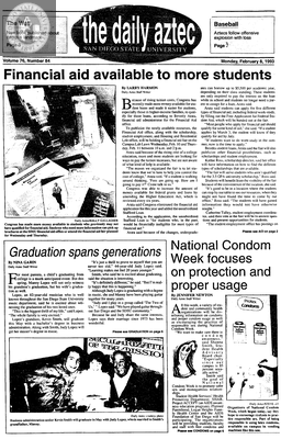 The Daily Aztec: Monday 02/08/1993