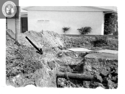 Aztec Center construction site, 1966