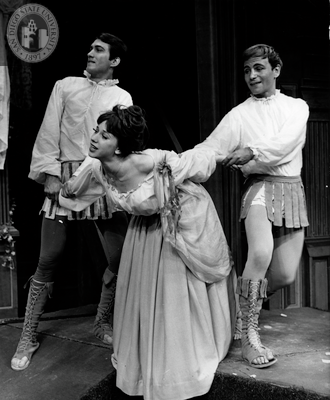 Two unidentified actors and an actress in A Midsummer Night's Dream, 1963