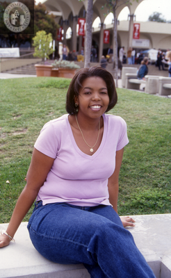 Unidentified woman at Family Weekend, 2000
