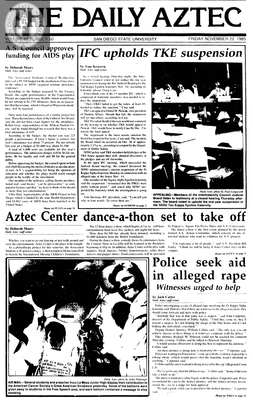 The Daily Aztec: Friday 11/22/1985