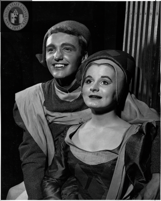 Dennis Hopper and Roxanne Haug in The Merchant of Venice, 1954
