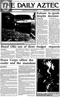 The Daily Aztec: Wednesday 10/30/1985