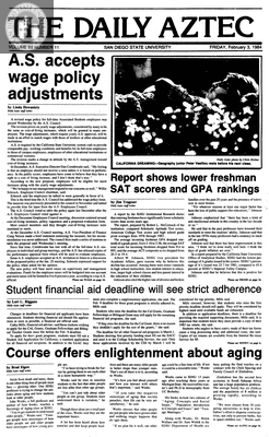 The Daily Aztec: Friday 02/03/1984