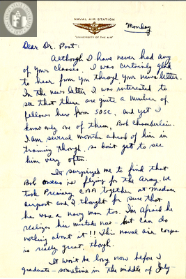Letter from Jack R. Gabrielson, 1942