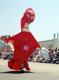 Marcher in costume at Pride parade, 1998