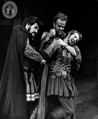 David Hersey, Alan Fudge and Mark Dempsey in Macbeth, 1964