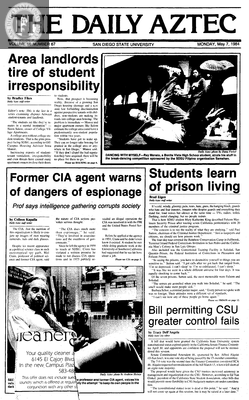 The Daily Aztec: Monday 05/07/1984