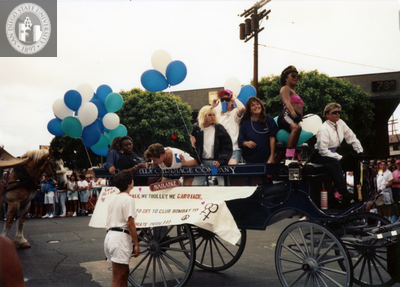 Cinderella Carriage Company carriage at Pride parade, 1991
