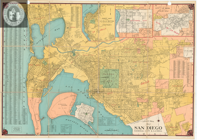 Map of San Diego National City and La Mesa