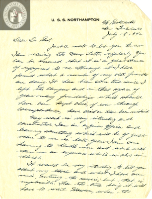 Letter from C. A. Boyer, 1942