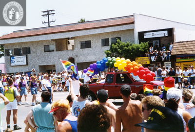 Spectators watching Pride parade, 1995