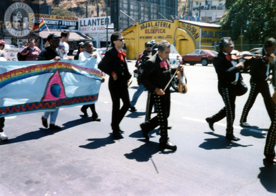 Mariachi band in Tijuana Pride parade, 1996