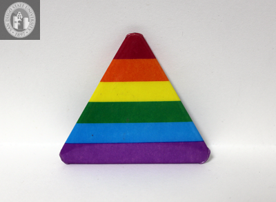 Rainbow triangle pin