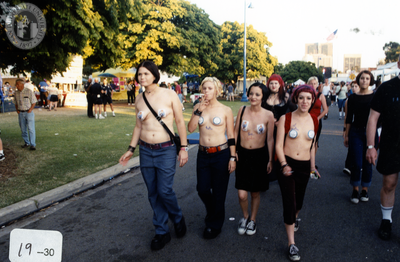 Women with pasties at Pride Festival, 2000