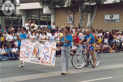 Project Life Guard marchers in Pride Parade, 1990