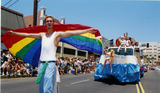 U.S.S. Britn float at Pride parade, 2001