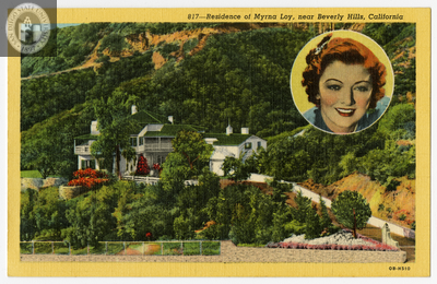 Residence of Myrna Loy, near Beverly Hills, 1940