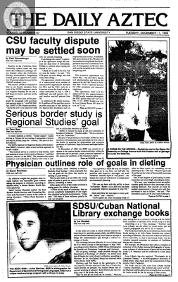 The Daily Aztec: Tuesday 12/11/1984