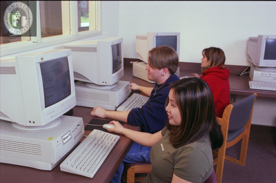 Students in a computer center, 2000