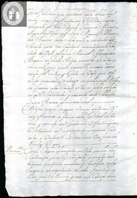 Urrutia de Vergara Papers, back of page 51, folder 15, volume 2, 1704