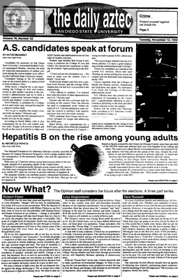 The Daily Aztec: Tuesday 11/10/1992
