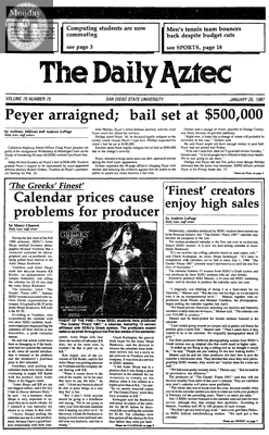 The Daily Aztec: Monday 01/26/1987