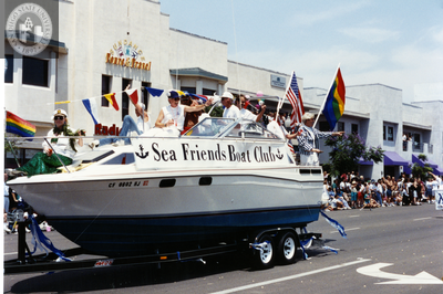 Sea Friends Boat Club in San Diego Pride parade, 1994