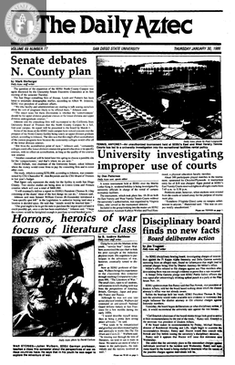 The Daily Aztec: Thursday 01/30/1986