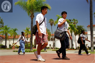 Students on Campanile Walkway, 1996