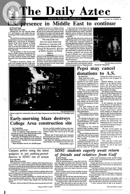 The Daily Aztec: Friday 03/01/1991