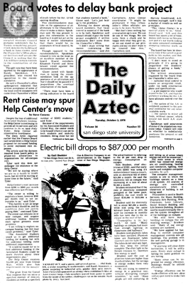The Daily Aztec: Tuesday 10/05/1976