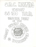Flyer for Student Mobilization Committee meeting, 1967