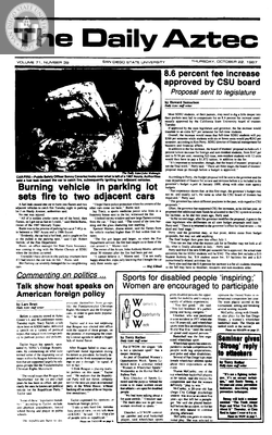 The Daily Aztec: Thursday 10/22/1987