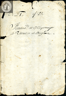 Urrutia de Vergara Papers, page 121, folder 9, volume 1, 1664