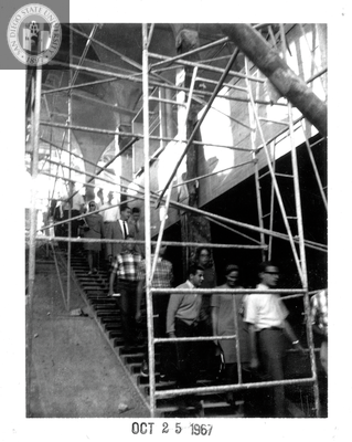 Associated Students Council tour, Aztec Center construction site, 1967