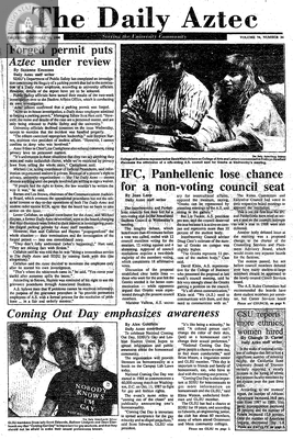 The Daily Aztec: Thursday 10/11/1990