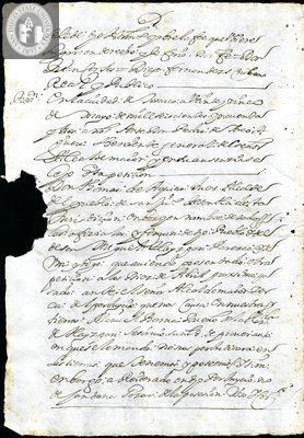 Urrutia de Vergara Papers, back of page 68, folder 16, volume 2, 1693