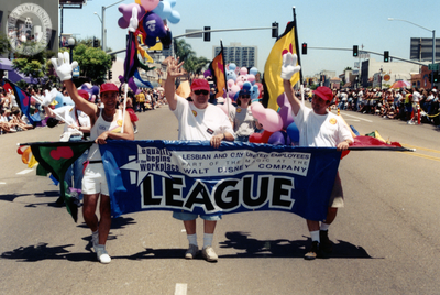 Walt Disney Company employees in Pride parade, 1999