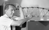 Martin Capp, Engineering, with a bridge model