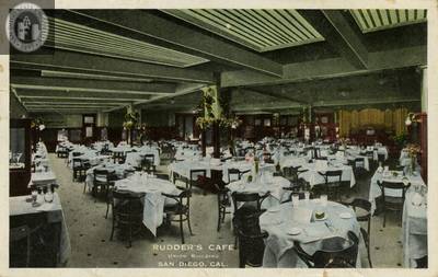 Rudder's Cafe in the Union Building, San Diego