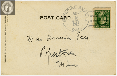 Back of postcard showing home of U.S. Grant, Jr.