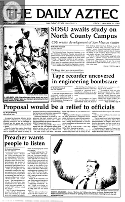 The Daily Aztec: Thursday 01/31/1985